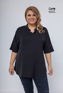 Picture of CURVY GIRL BLOUSE WITH POCKETS